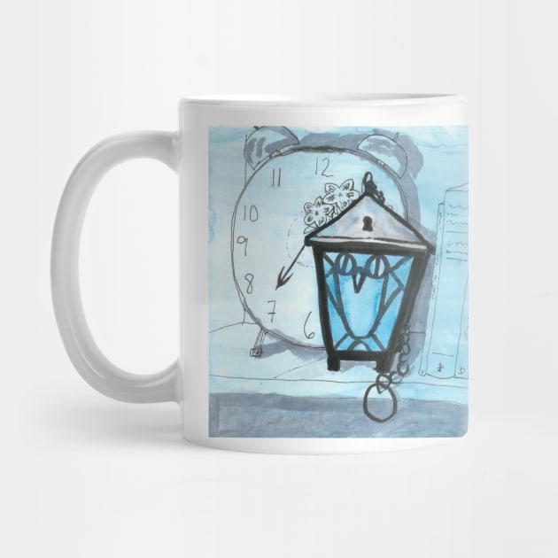 Bryn Mawr Light Blue Owl Lantern by ElizaC